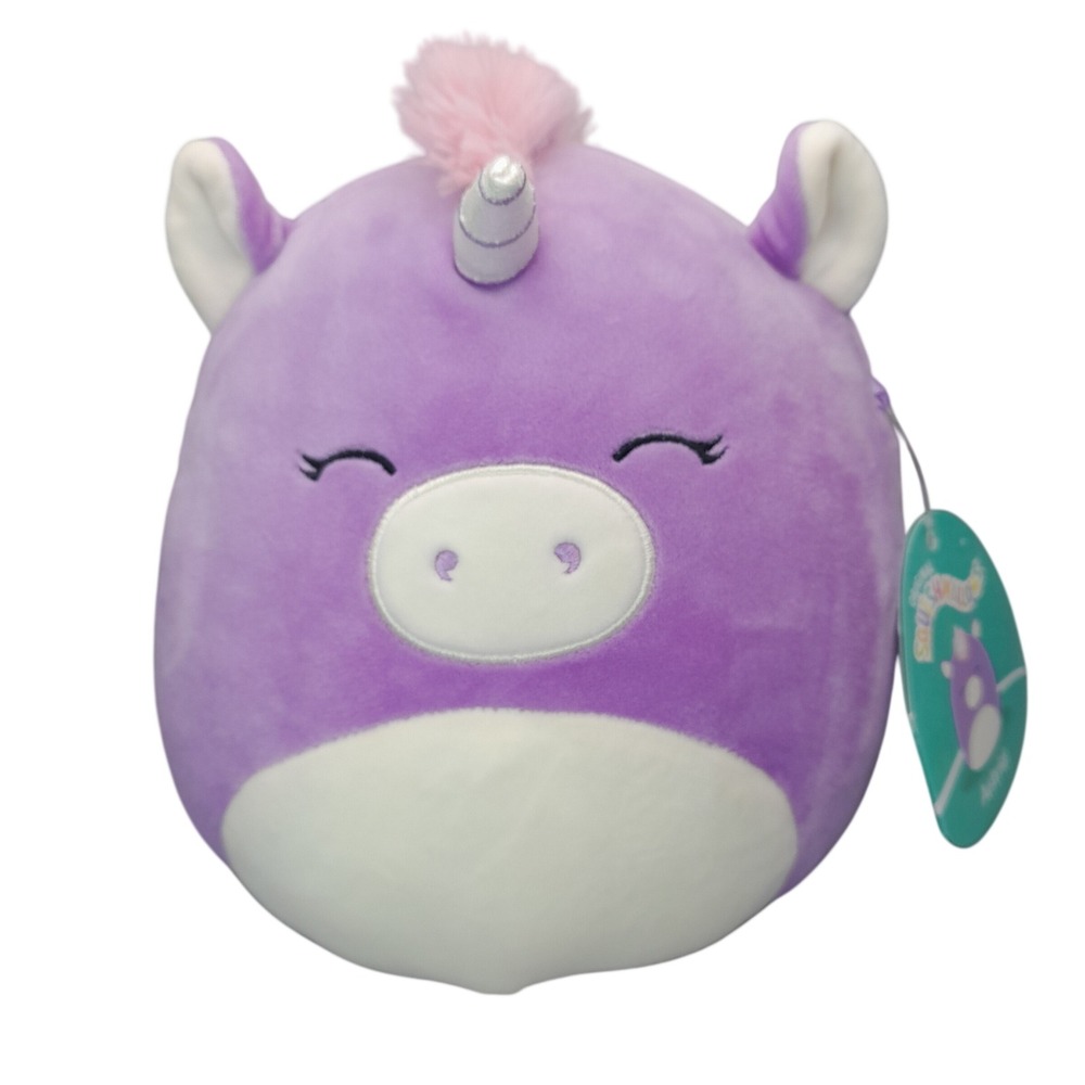 Squishmallows Astrid Purple Unicorn 8 Inch Plush Toy Silver Horn New with Tags